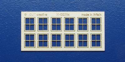 M 00-25c OO gauge kit of 12 windows with sash - type 1